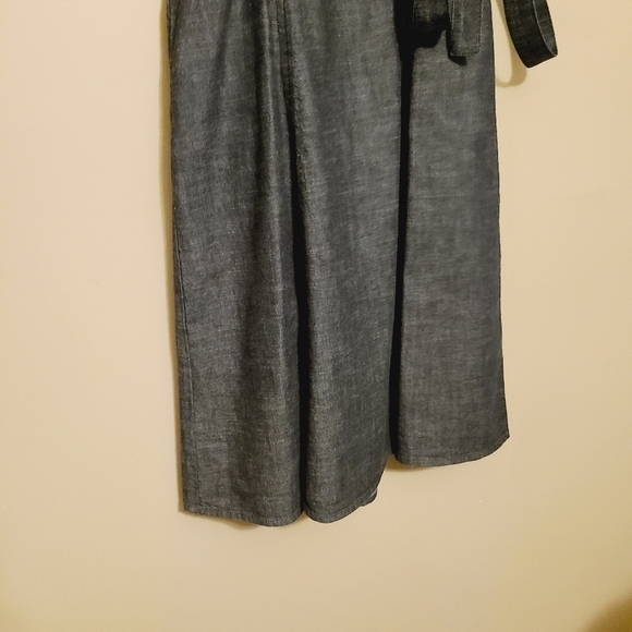 Sean by Sean Combs | Dark Blue Denim V-Neck Midi Length Wrap Dress (Size XS) - Picture 12 of 15